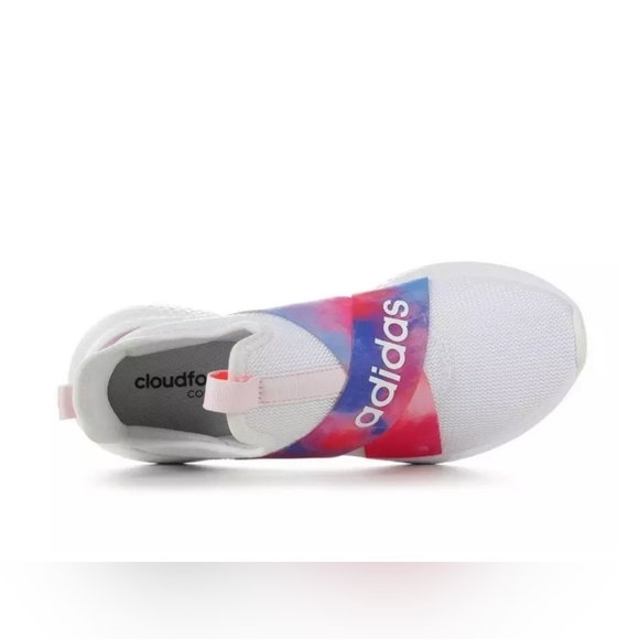 Brand New Adidas Slip on sneakers size 7 White with pink blue Water Color Design - Picture 2 of 6